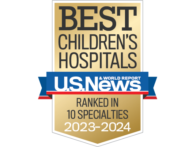 Monroe Carell Jr. Children's Hospital at Vanderbilt ranked in 10 out of 10 specialties in 2023-24